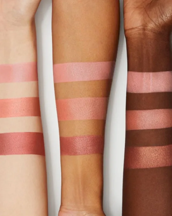 bareMinerals shade-range swatches across skin tones