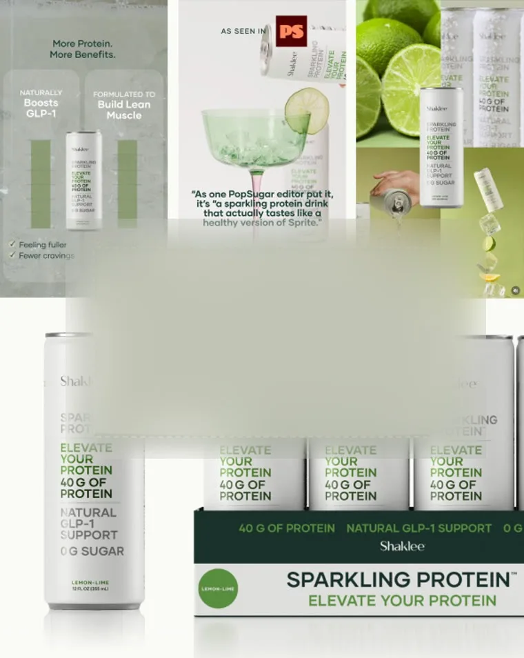 Shaklee Sparkling Protein campaign moodboard